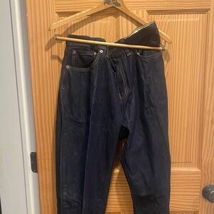 Deep dark wash  relaxed fit jeans